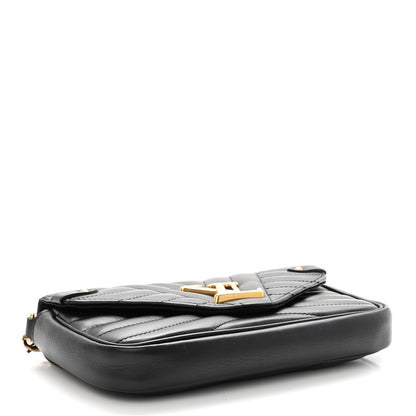 Louis Vuitton Calfskin New Wave Chain Pochette Black 4 of 9