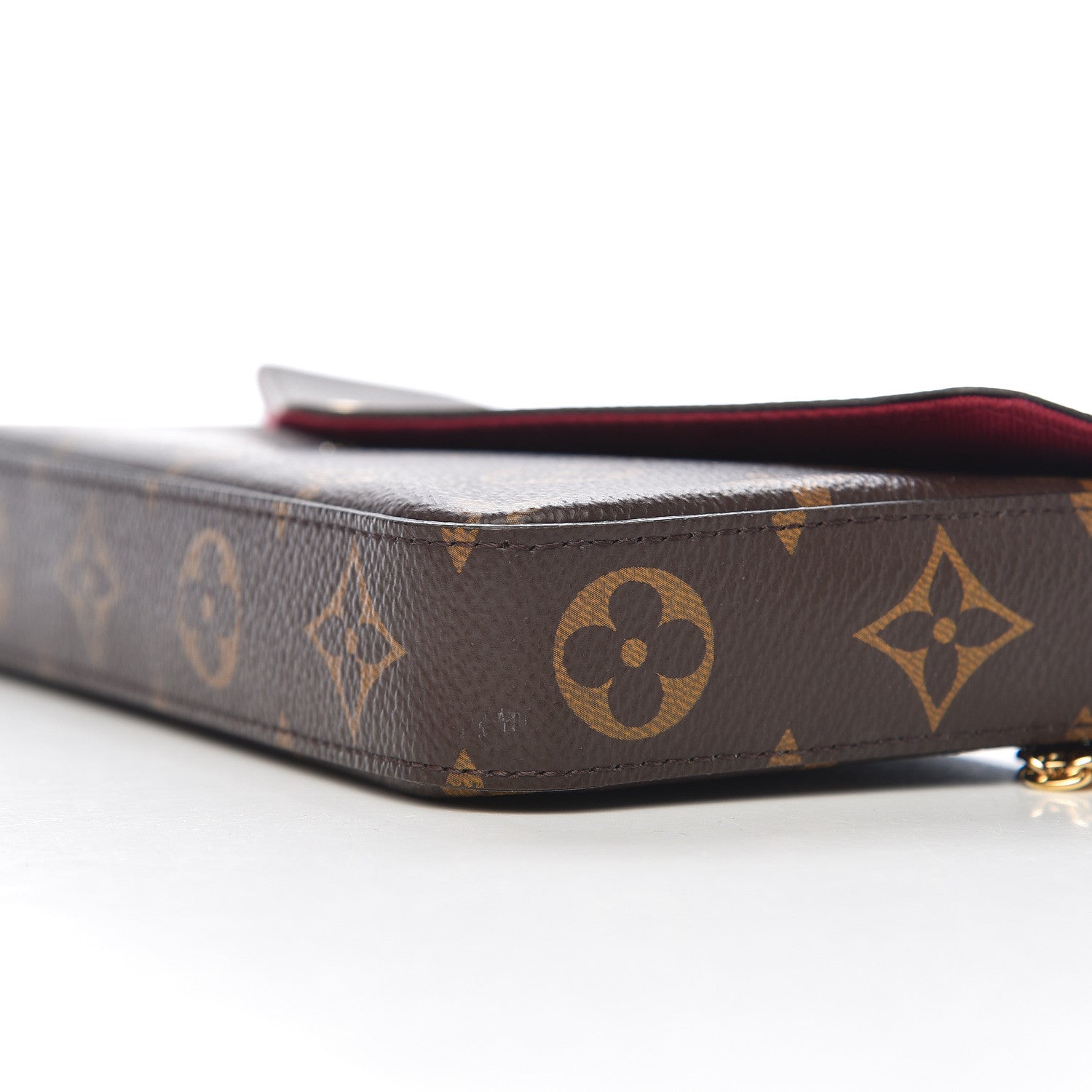 Louis Vuitton Monogram Pochette Felicie Chain Wallet Fuchsia 9 of 11