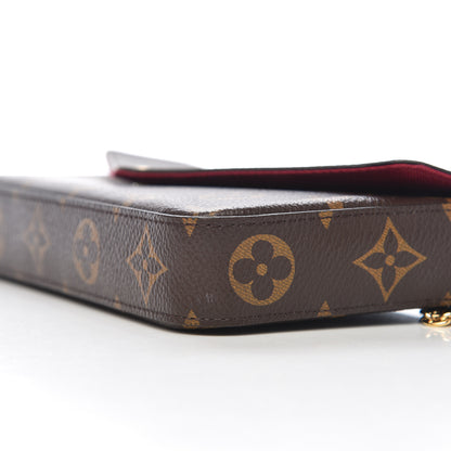 Louis Vuitton Monogram Pochette Felicie Chain Wallet Fuchsia 9 of 11
