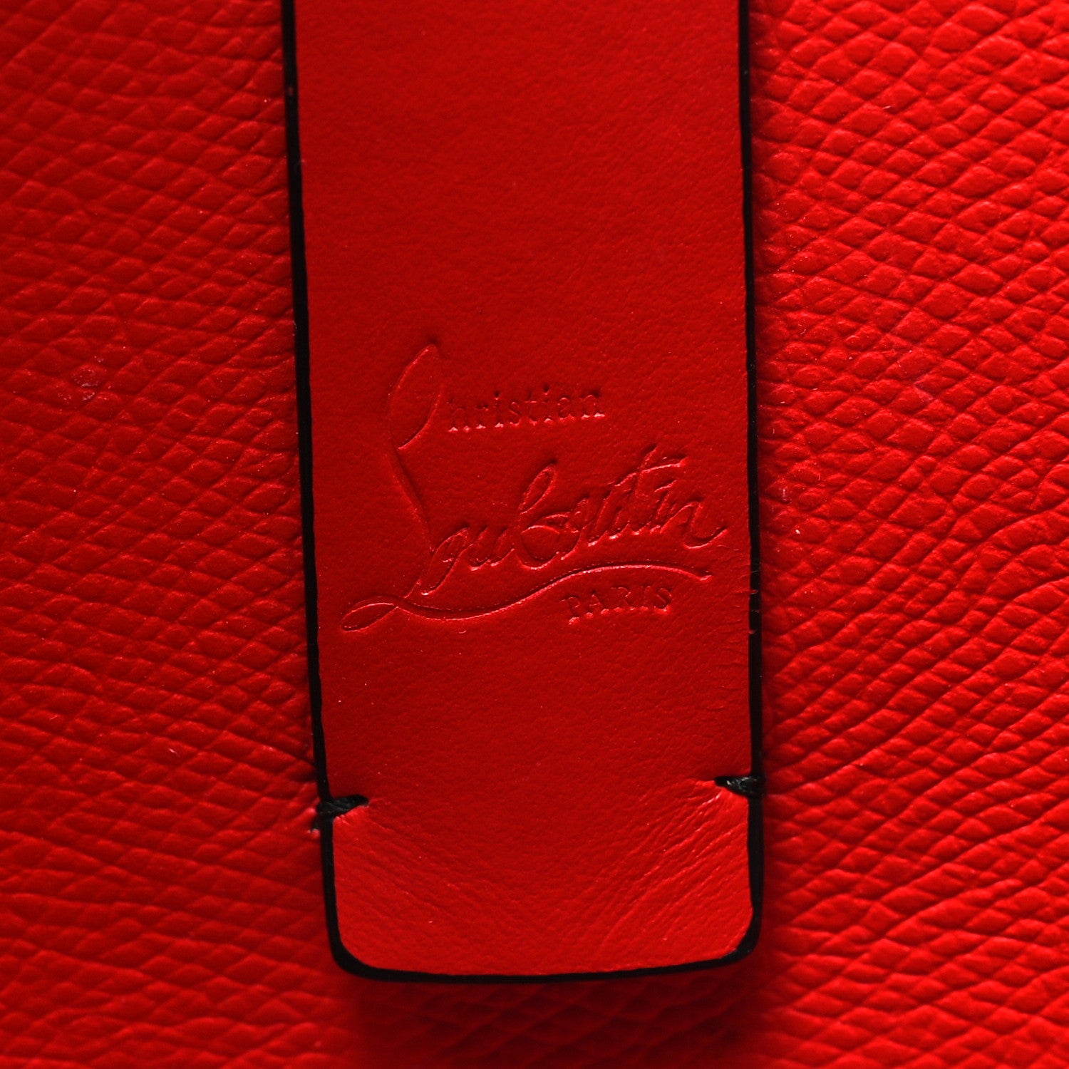 Christian Louboutin Perforated Calfskin Degrade Loubinthesky East West Cabata Tote Black Red 7 of 11