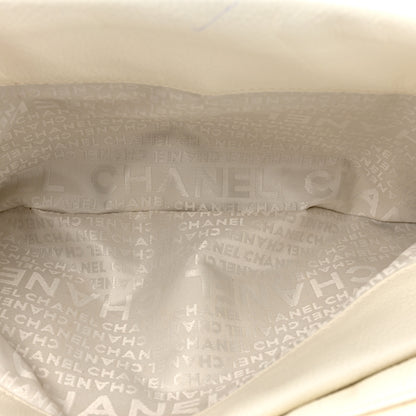 Chanel Caviar Square Stitched Bowler White 5 of 19