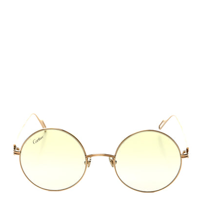 Cartier Premiere De Cartier Round Sunglasses Yellow Gold 2 of 8
