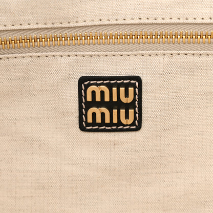Miu Miu Soft Calf Softy Large Ivy Tote Bag Black 6 of 10