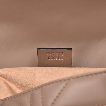 Gucci Calfskin Matelasse Studded Small Pearly GG Marmont Shoulder Bag Porcelain Rose 7 of 10