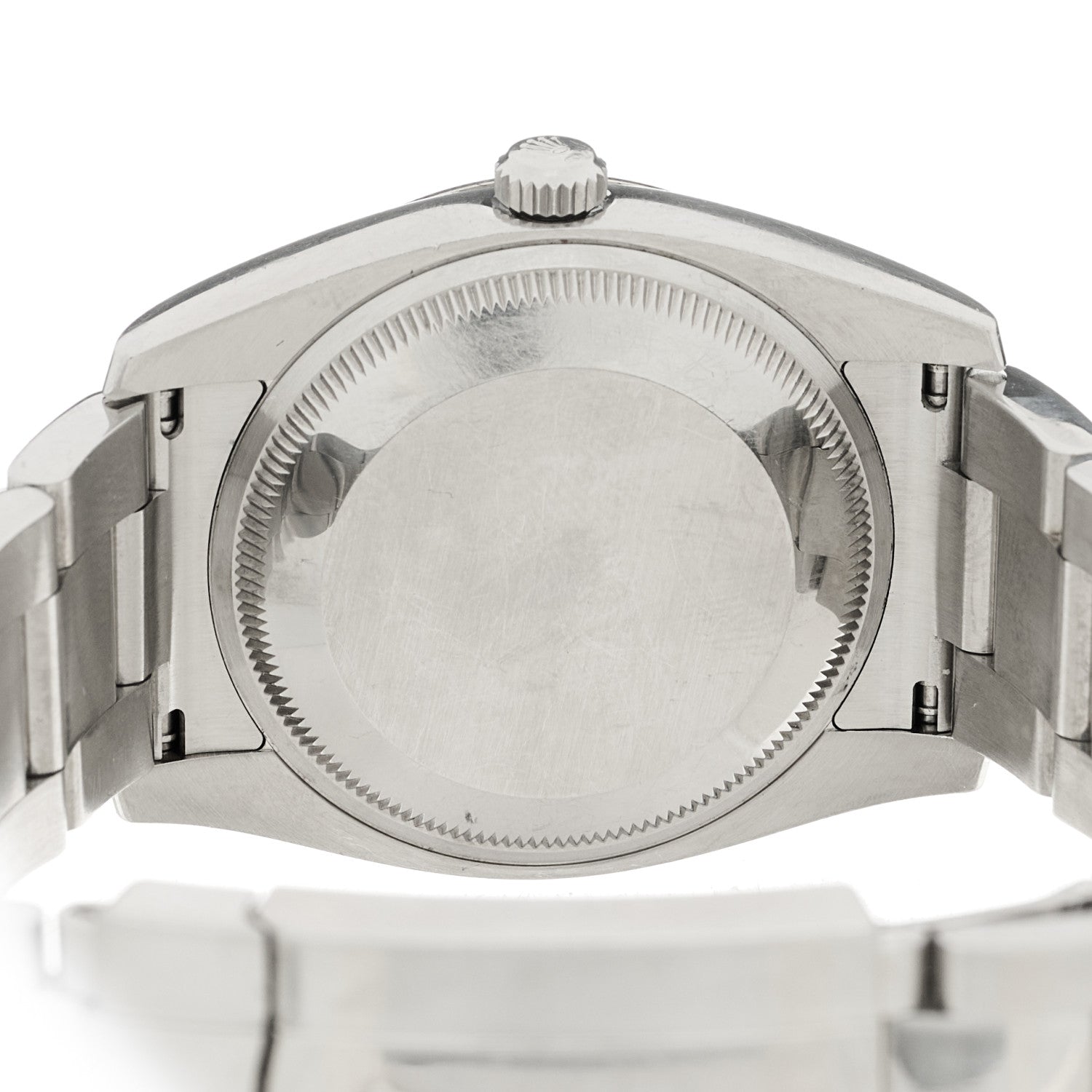 Rolex Stainless Steel 18K White Gold Diamond 34mm Oyster Perpetual Date Watch Black 115234 4 of 4