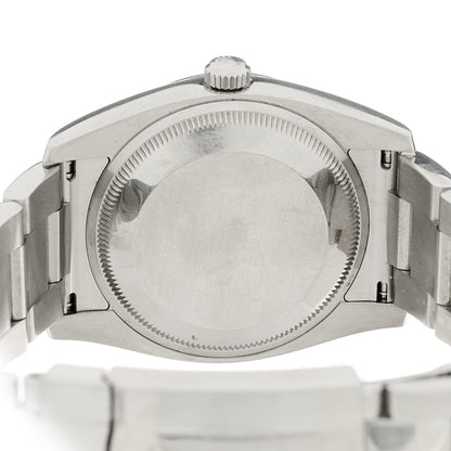 Rolex Stainless Steel 18K White Gold Diamond 34mm Oyster Perpetual Date Watch Black 115234 4 of 4