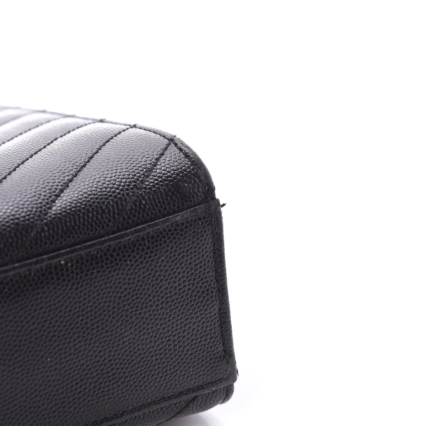 Grain De Poudre Matelasse Chevron Large Monogram Satchel Black