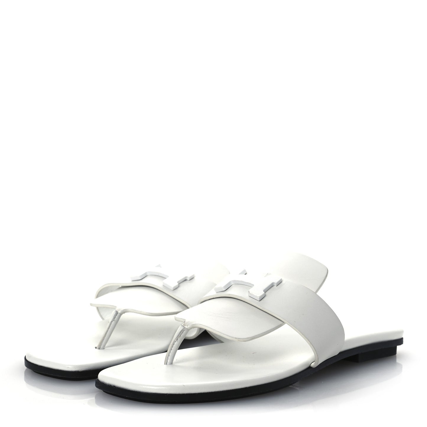 Calfskin Womens Galerie Sandals 37.5 White