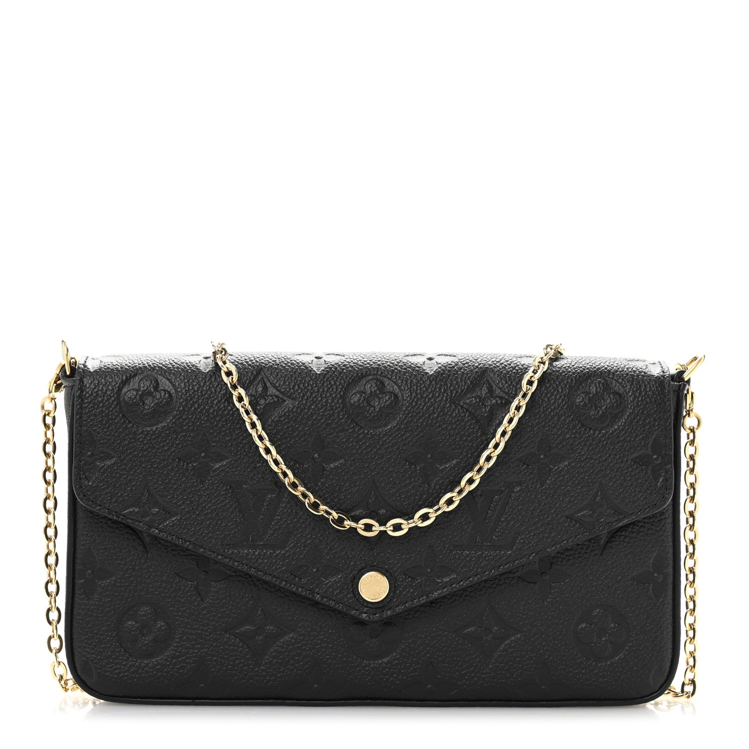 Louis Vuitton Empreinte Pochette Felicie Chain Wallet Black 1 of 12