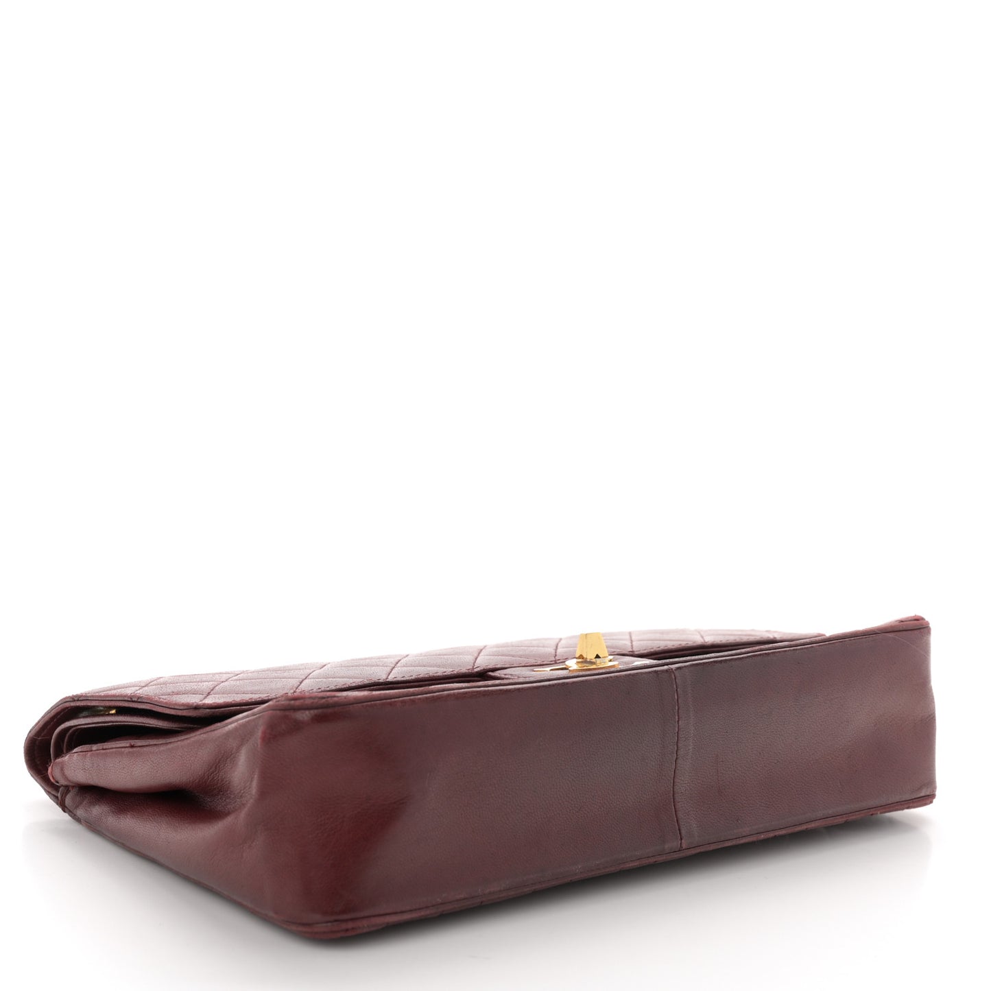 Lambskin Quilted Medium Double Flap Bijoux Chain Bordeaux