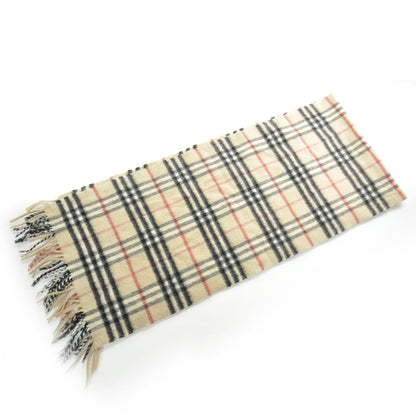 Burberry Cashmere Check Fringe Scarf 1 of 3