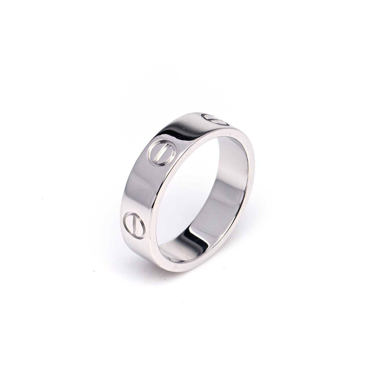 18K White Gold 5.5mm LOVE Ring 56 7.5
