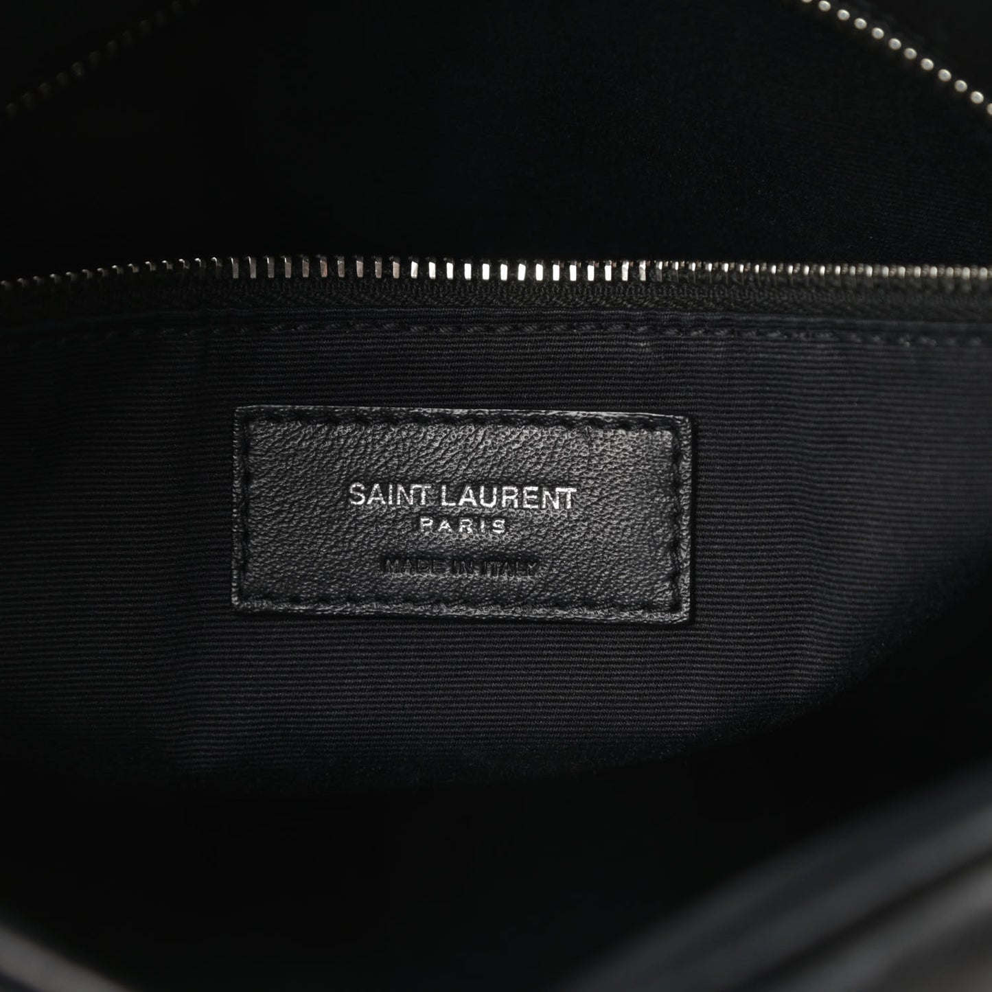Lambskin Quilted Small Loulou Puffer Monogram Chain Satchel Black