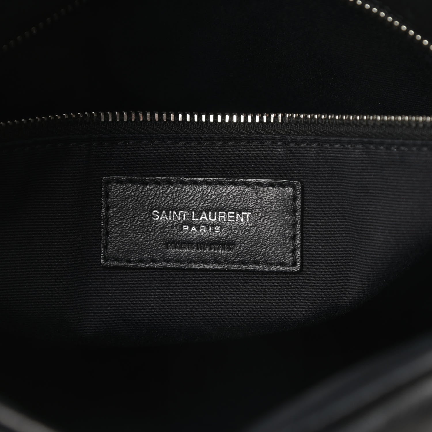 Saint Laurent Lambskin Quilted Small Loulou Puffer Monogram Chain Satchel Black 6 of 10