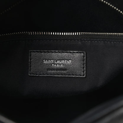 Saint Laurent Lambskin Quilted Small Loulou Puffer Monogram Chain Satchel Black 6 of 10