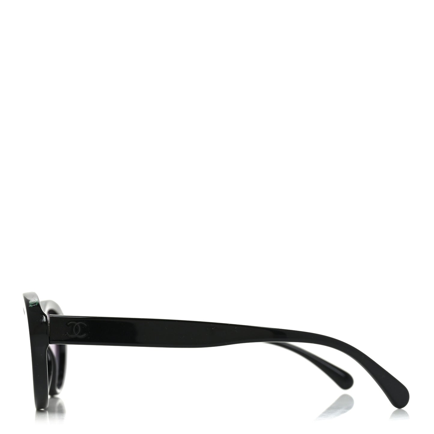 Acetate Oval Sunglasses 5416 Black Green