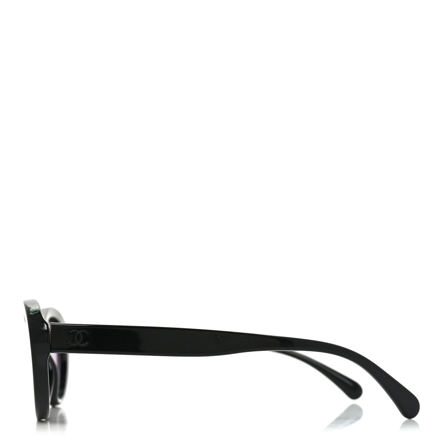 Chanel Acetate Oval Sunglasses 5416 Black Green 3 of 7