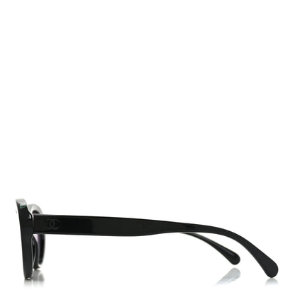 Chanel Acetate Oval Sunglasses 5416 Black Green 3 of 7