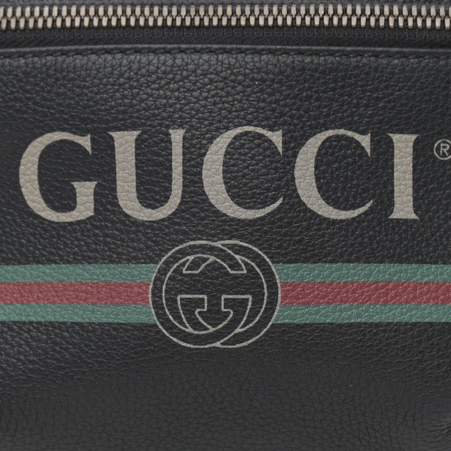 Gucci Grained Calfskin Small Logo Belt Bag Black 8 of 10