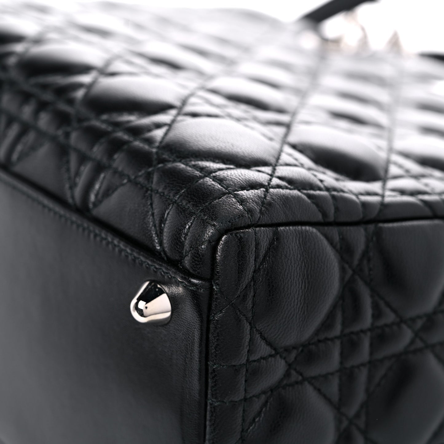 Lambskin Cannage Large Lady Dior Black