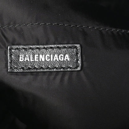 Balenciaga Arena Calfskin Nylon Medium Monaco Chain Shoulder Bag Optic White 6 of 10