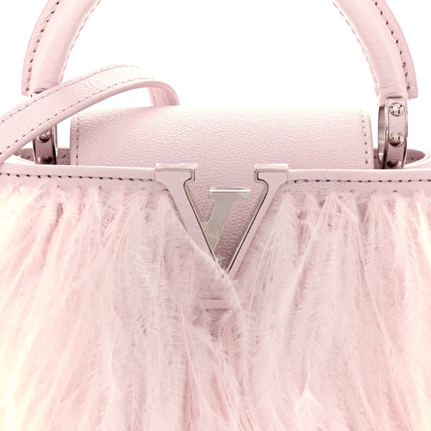 Ostrich Feather Capucines Mini Pink
