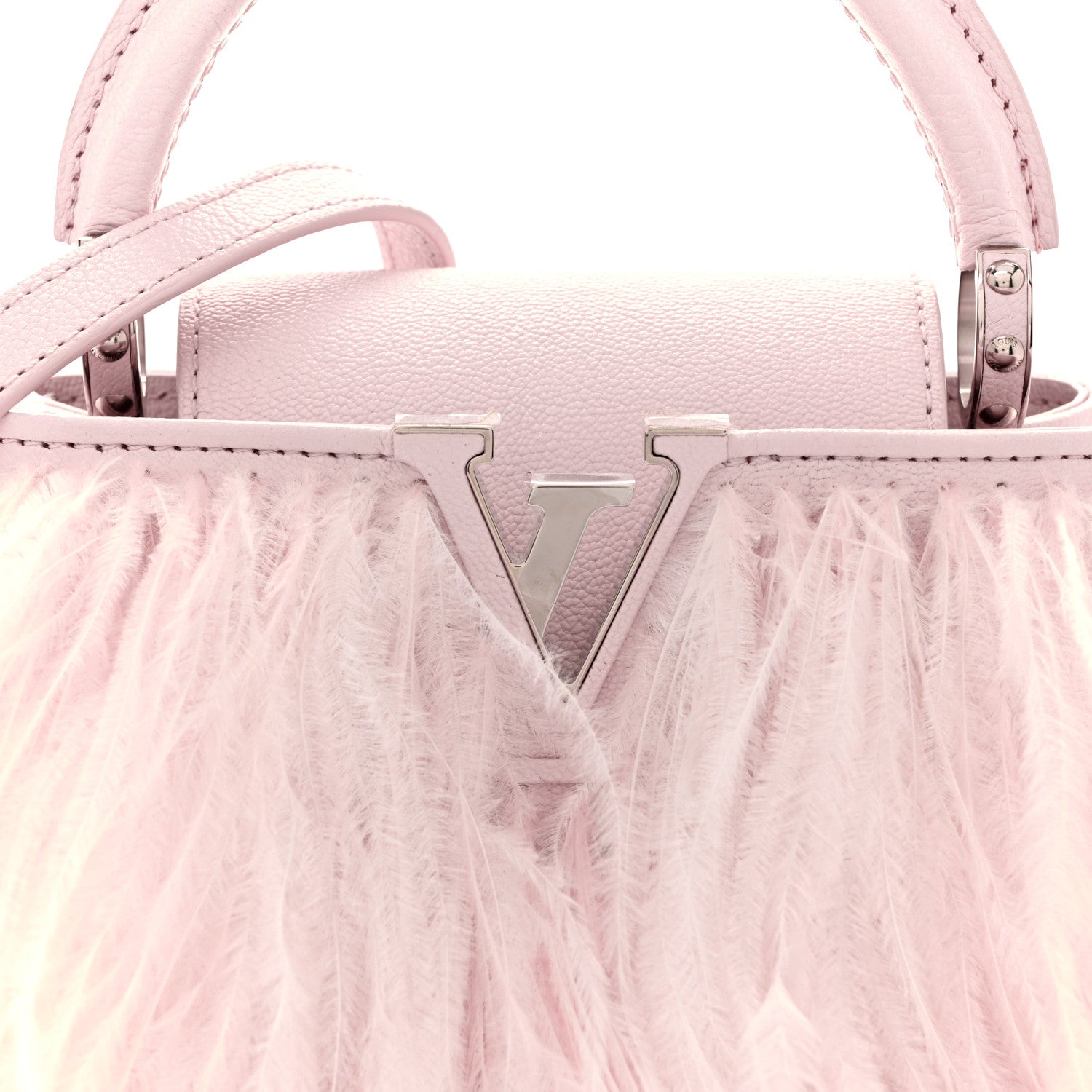 Louis Vuitton Ostrich Feather Capucines Mini Pink 7 of 12