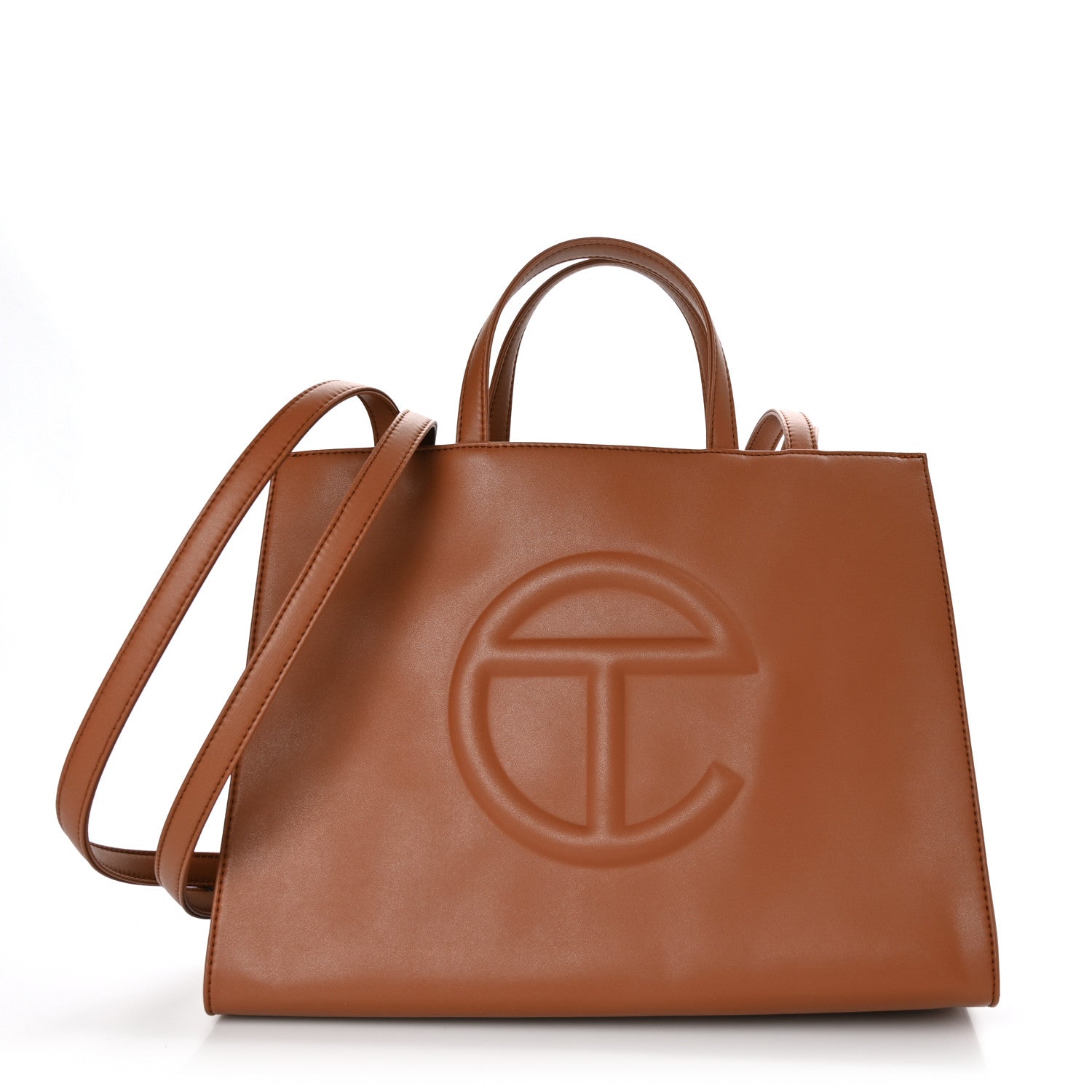 Telfar Vegan Leather Medium Shopping Bag Tan 1 of 7