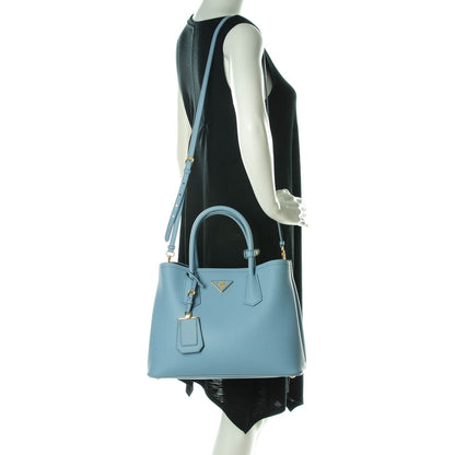 Prada Saffiano Cuir Large Double Bag Astrale 2 of 7