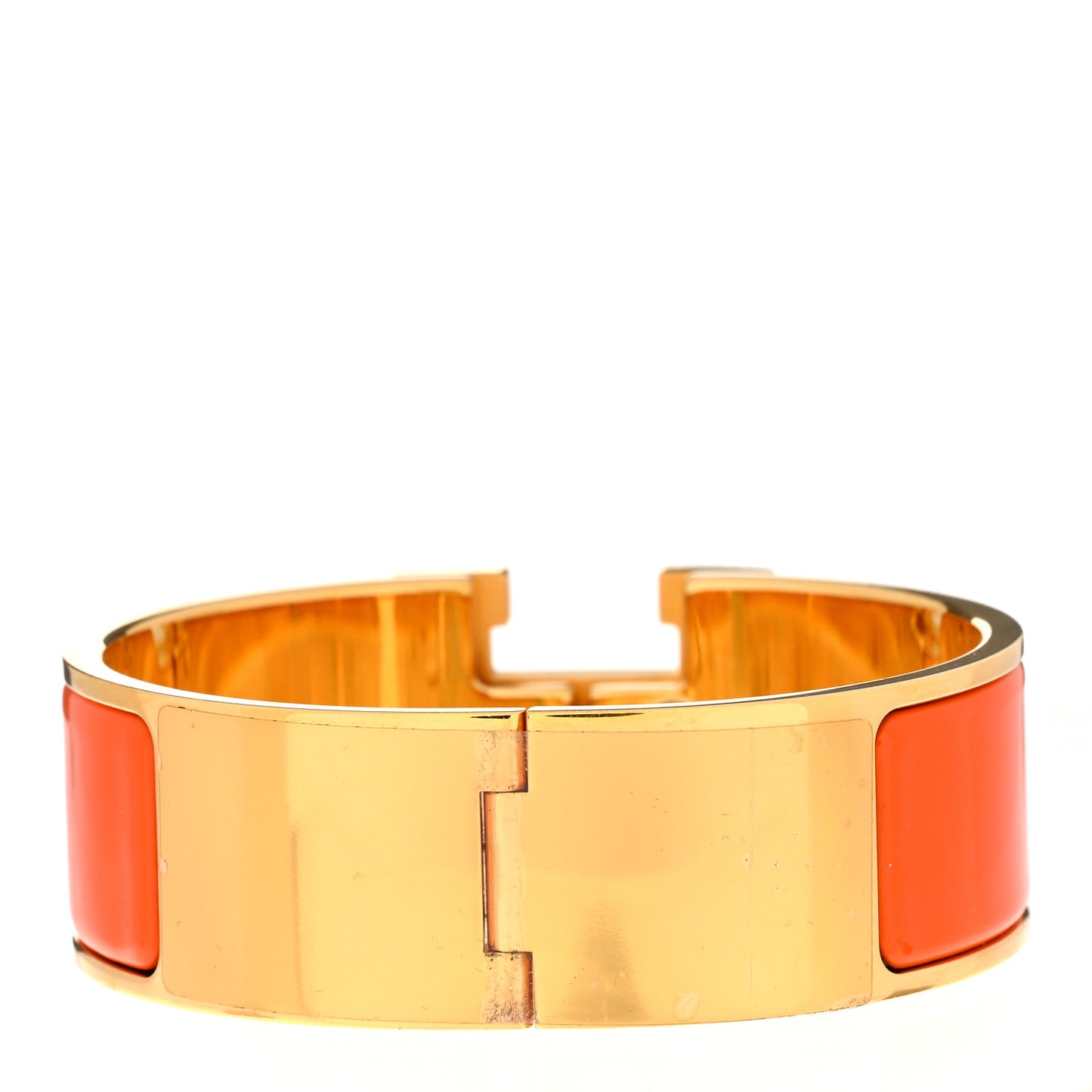 Enamel Wide Clic Clac H Bracelet GM Orange