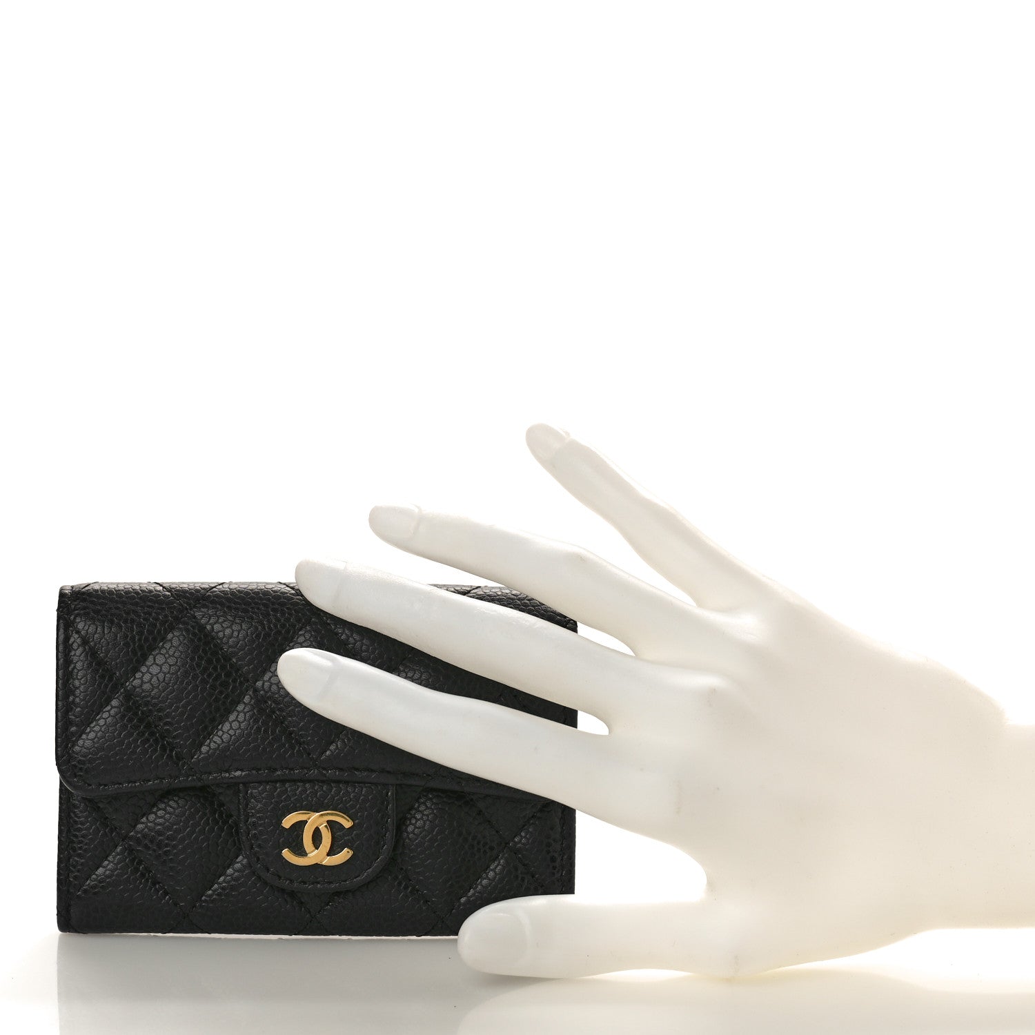 Chanel Caviar Quilted Flap Card Holder Black 2 of 10