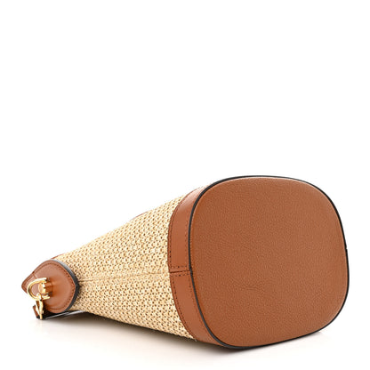 Louis Vuitton Kitted Raffia Petit Bucket Caramel 4 of 9