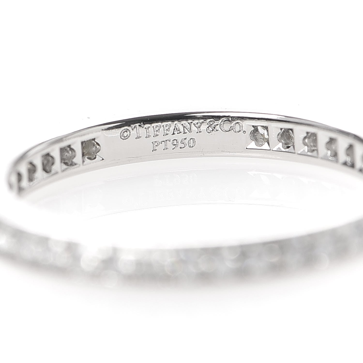 Tiffany Platinum Diamond 2mm Legacy Band Ring 52 6 4 of 4