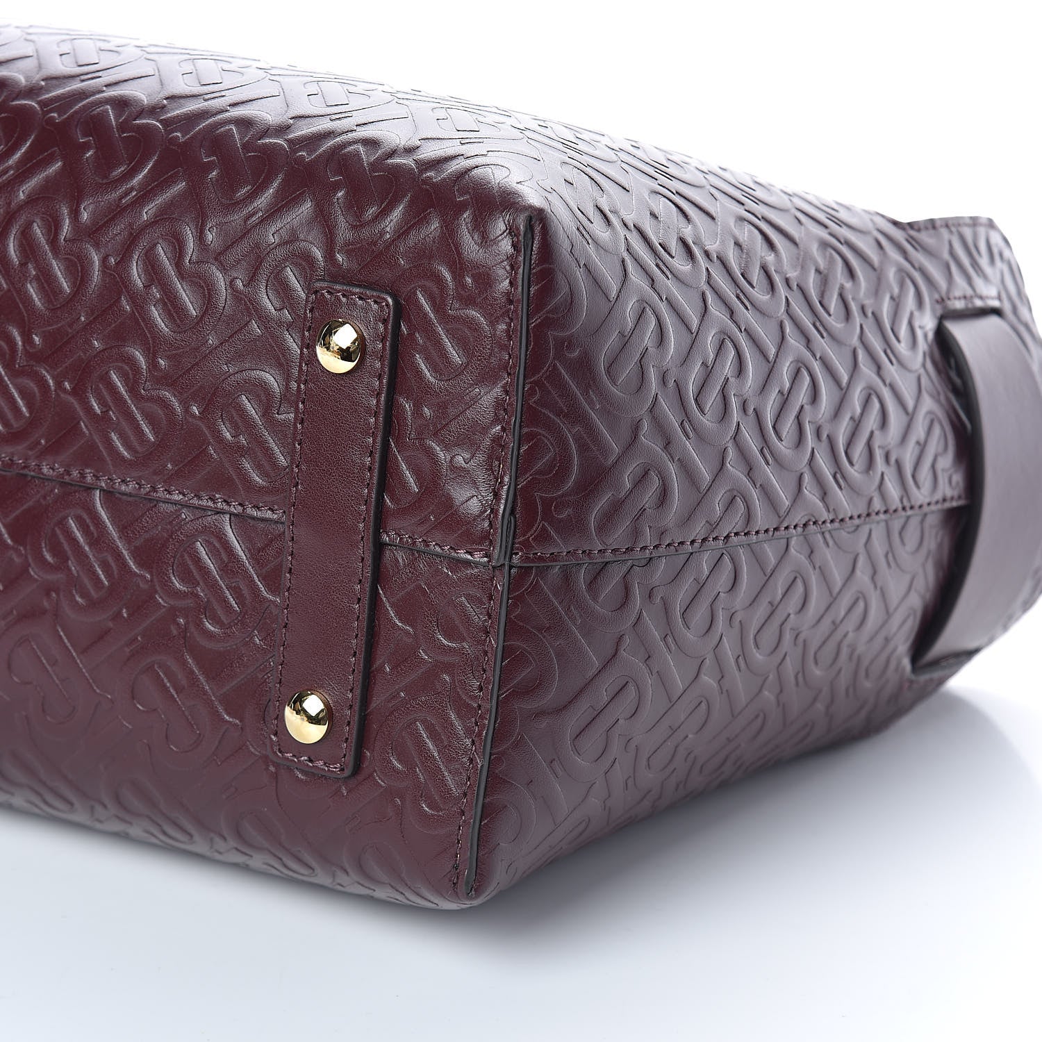 Burberry Calfskin Embossed Monogram Small Belt Bag Oxblood 10 of 10