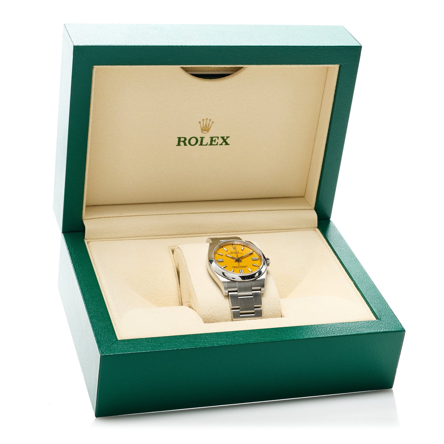 Rolex Stainless Steel 36mm Oyster Perpetual Watch Yellow 126000 5 of 5