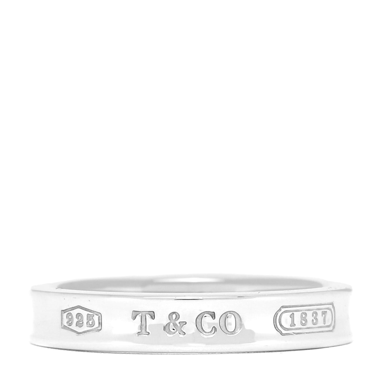 Sterling Silver Narrow 1837 Band Ring 56 7.5