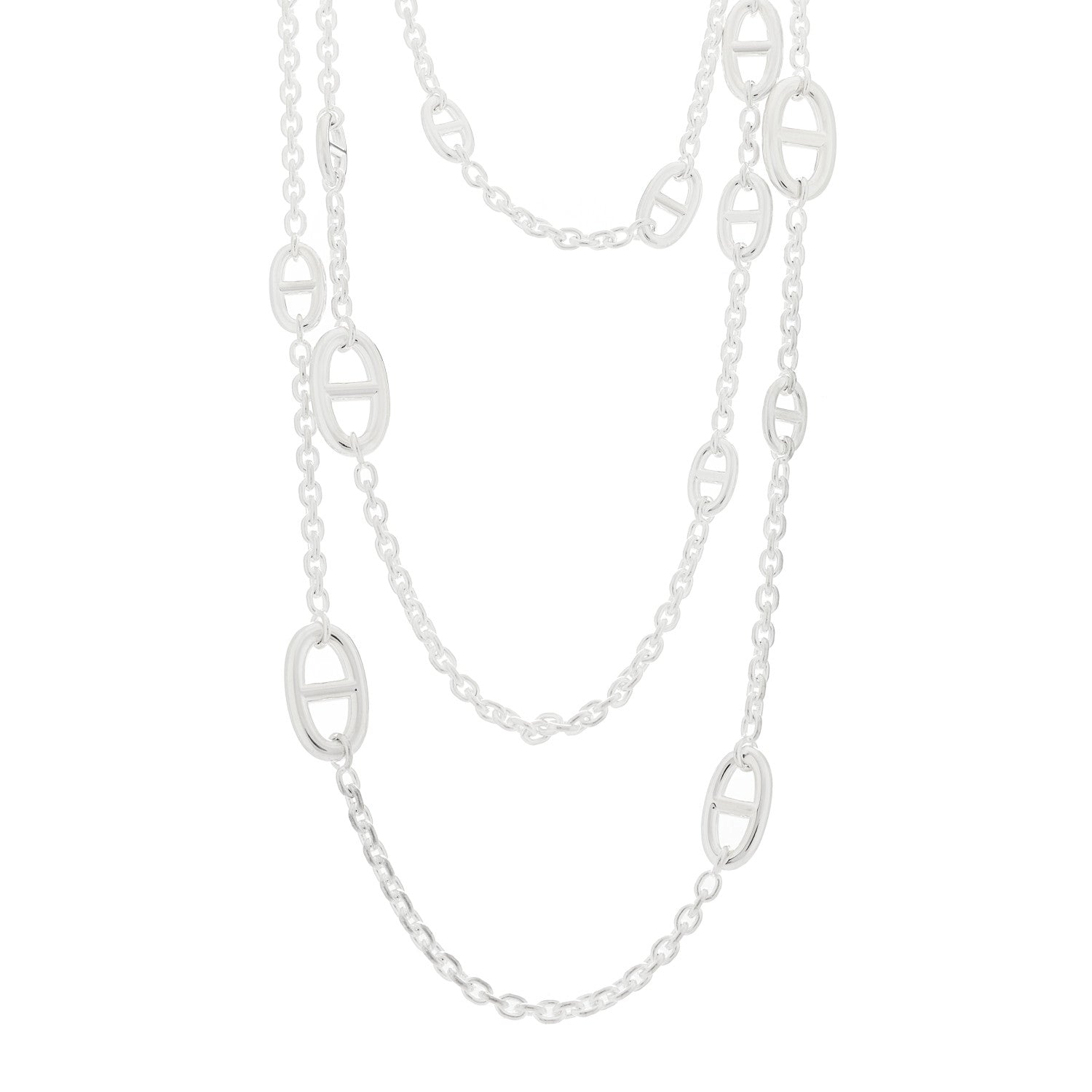 Hermes Sterling Silver Farandole Necklace 160 1 of 6