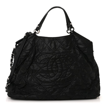 Chanel Iridescent Calfskin Stitched CC Shopping Tote Black 1 of 11
