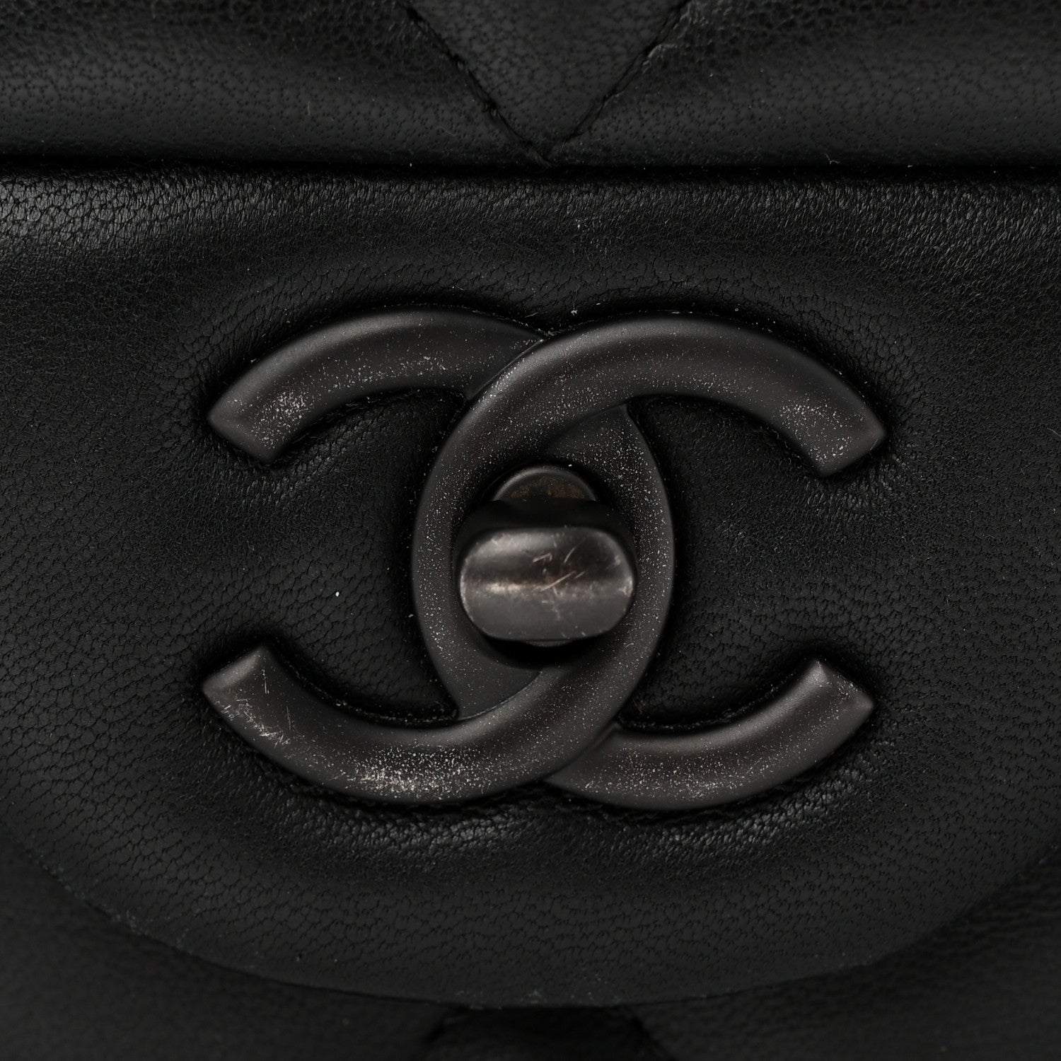 Chanel Lambskin Quilted Jumbo Double Flap So Black 15 of 16