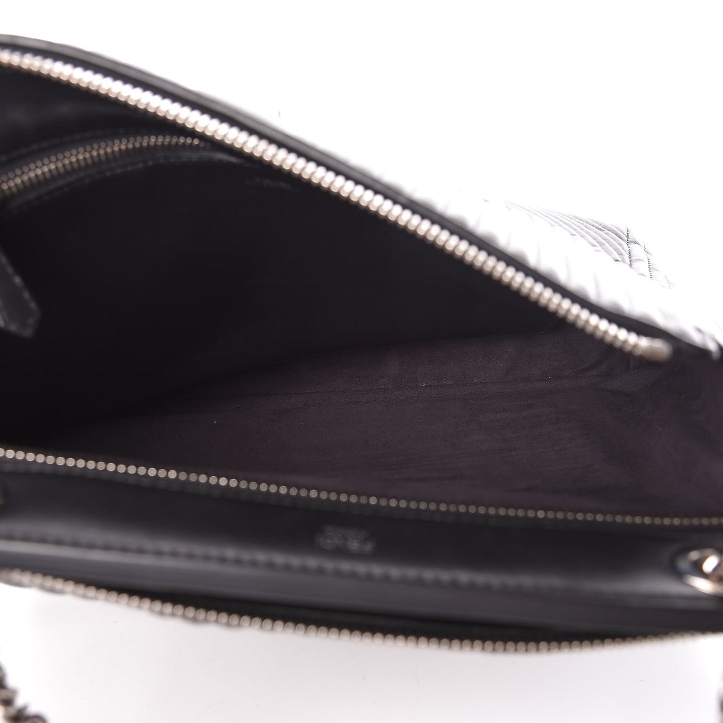 Shiny Nappa Trapuntata DotCom Chain Satchel Black