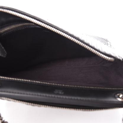 Fendi Shiny Nappa Trapuntata DotCom Chain Satchel Black 6 of 9