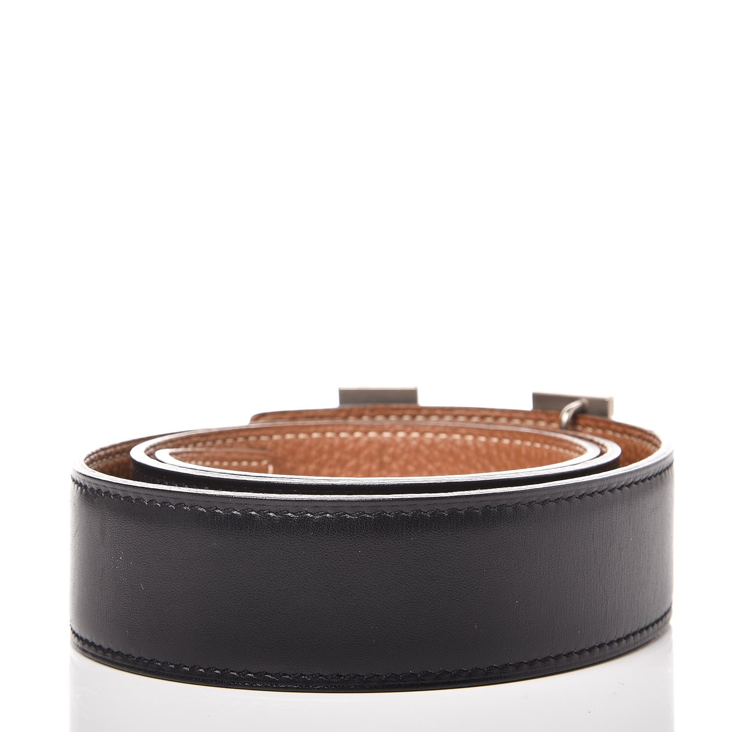Hermes Box Togo 32mm H Belt 75 Black Gold 4 of 7