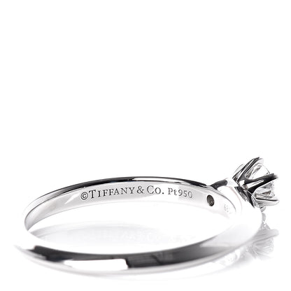 Tiffany Platinum Diamond .20ct Solitaire Engagement Ring 51 5.75 5 of 6