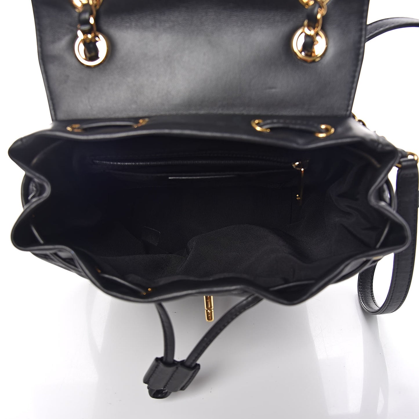 Lambskin Chevron Quilted Small Urban Spirit Backpack Black