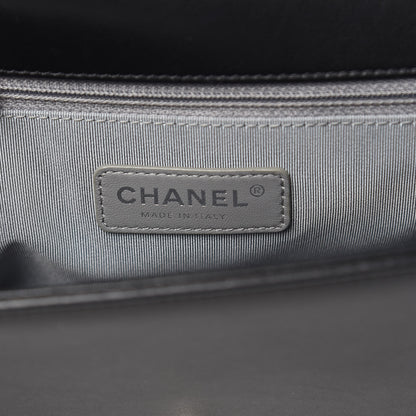 Chanel Calfskin Chevron New Medium Boy Flap Black 6 of 11