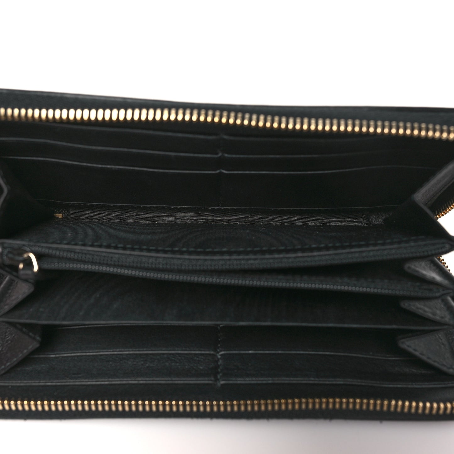 Guccissima Signature Sukey Zip Around Wallet Black