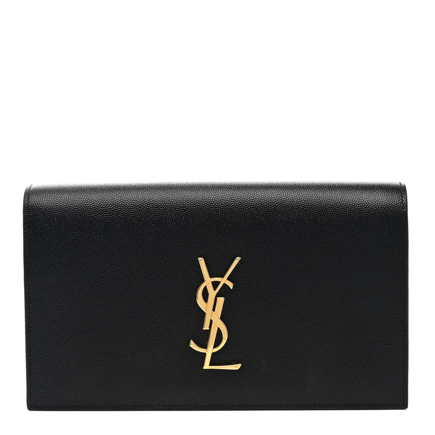 Saint Laurent Grain De Poudre Classic Monogram Kate Clutch Black 1 of 7