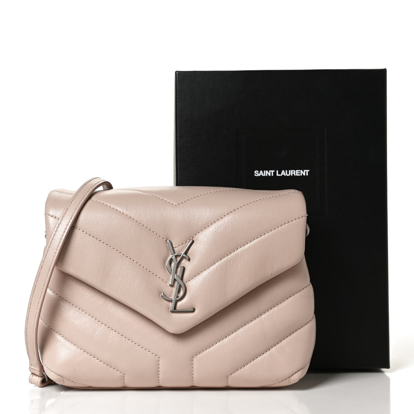 Calfskin Y Quilted Monogram Toy Loulou Crossbody Bag Marble Pink