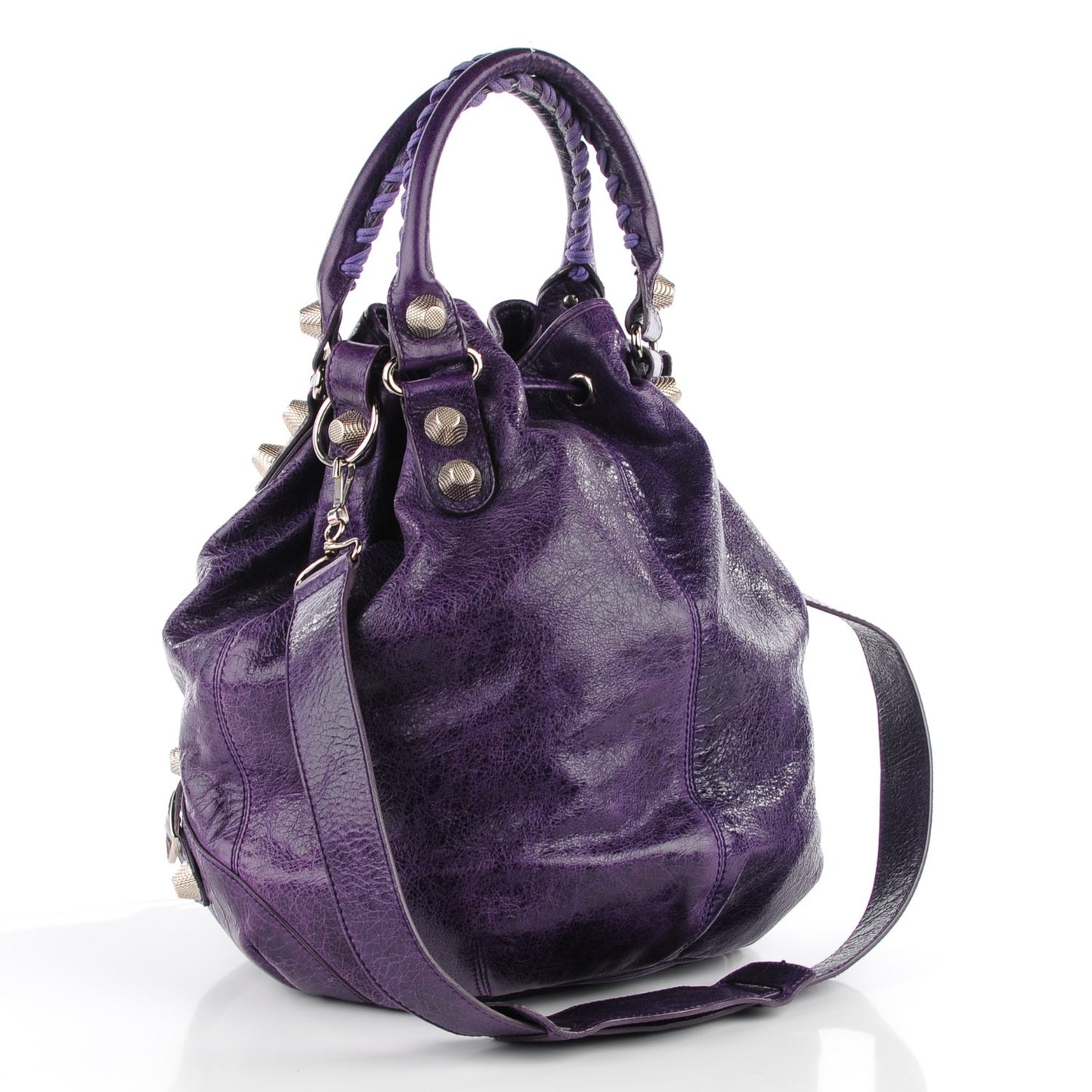 Agneau Giant 21 Silver Hardware Pompon Raisin