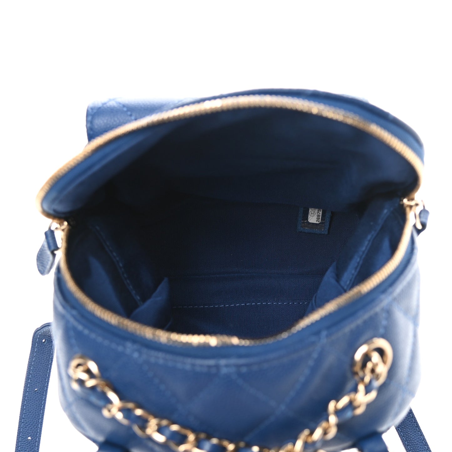 Caviar Quilted Small CC Day Backpack Blue